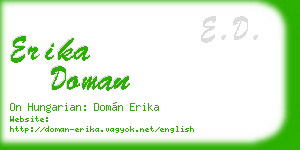 erika doman business card